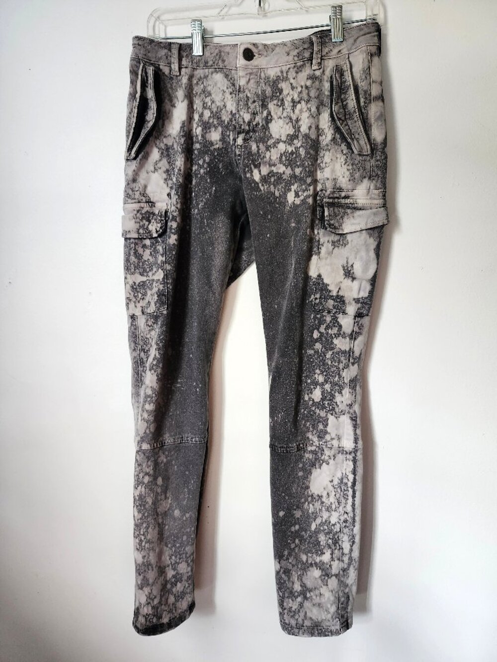 YAYA Jeans Soft Grey Cloud Bleach Dyed Pants